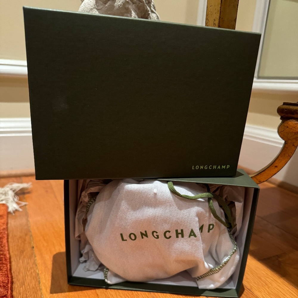 Longchamp Le Pliage Leather Top Handle Crossbody Bag - Picture 6 of 12